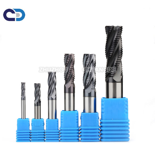 Solid Carbide End Mills hurde alloy 4 Flute Rough Endmill ark coating