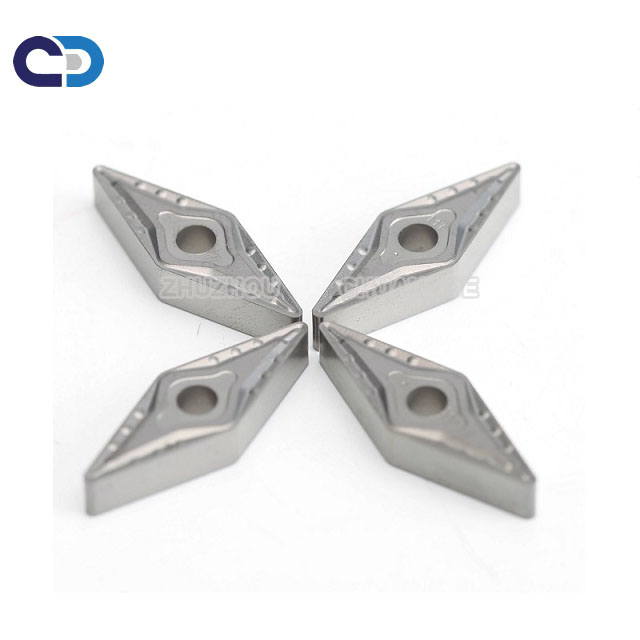 CNC စက်လှည့်ကိရိယာများ carbide cermet သတ္တုသံမဏိနှင့် Stainless Steel အတွက် VNMG ထည့်သွင်းသည်။