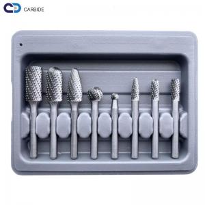 8Nkan Carbide Burr Ṣeto Carbide Ige Rotari Burr Cutter Bits Rotari Faili Burring Awọn Irinṣẹ fun Lilu Igi Gbigbe Irin