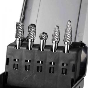 Wholesale Manufacturer OEM Double Cut 5pcs 1/4 inch 6mm Shank Rotary File Tungsten Carbide Burr Set