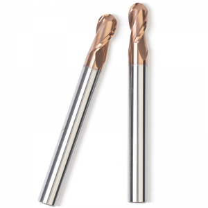 D10x100mm Carbide 2 Flutes Ball Nose End Mill HRC55