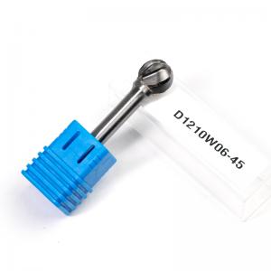 D1210 Alu Cut Tungsten Carbide Rotary Burr | 6mm Shank Ball Shape Spherical Carbide Grinder Bit for Aluminum Cutting