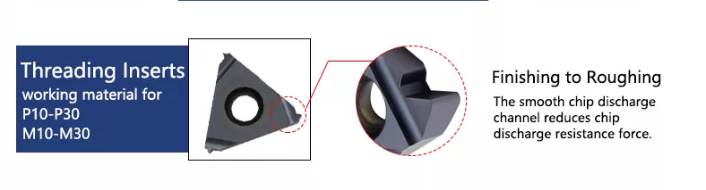 Threading inserts 16Er Ag55 11Ir A55 16Ir Ag55 A55 G55 55 Angle Thread Turning Tools Tungsten Carbide Inserts Threading Lathe tools 