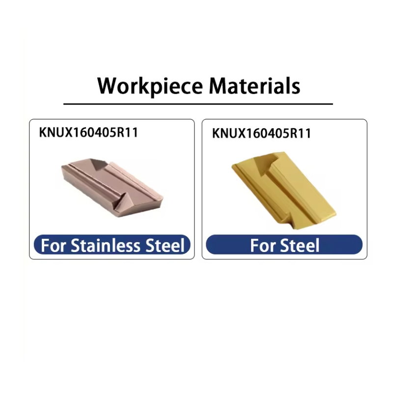 KNUX160405R-11 KNUX160405L-11 Turning Blade Lathe Carbide Inserts Suitable For Steel Processing  