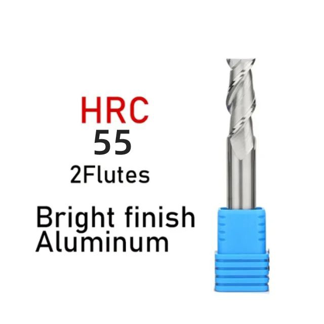 HRC45 HRC55 2/3/4 flute D1-20mm solid carbide flat end mill cnc aluminum milling cutters