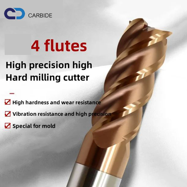 Professional Carbide Cutter Corner Radius End Mills 4 Flute Milling Tool 