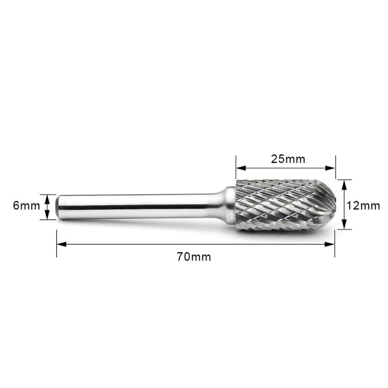 SC Cylindrical Ball Nose Carbide Cutting Burr Rotary Burr die grinder bits