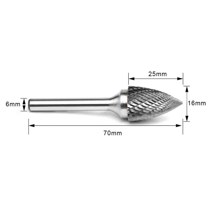 SG Point Tree Shape Carbide Burr Cutting Rotary Burr Carbide Die Grinder Bits