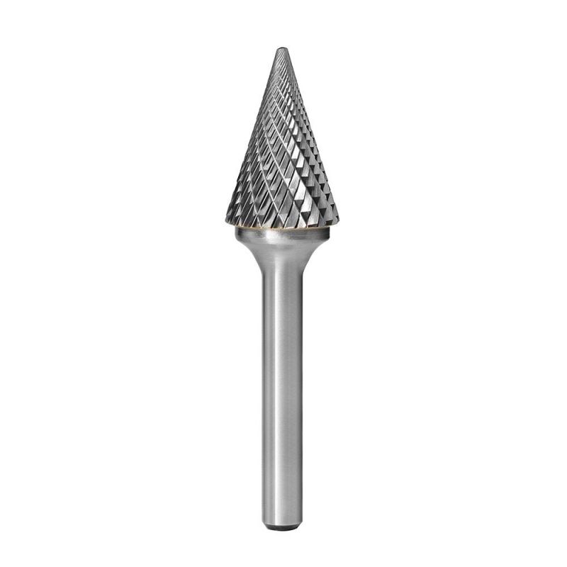 SM Cone Pointed Shape Carbide Cutting Burr Rotary Burr Cutter Bits 