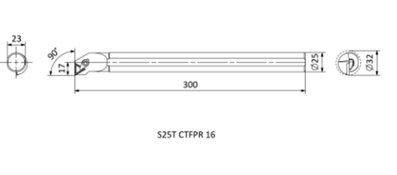 25mm Boring Bar S25T-CTFPR-16