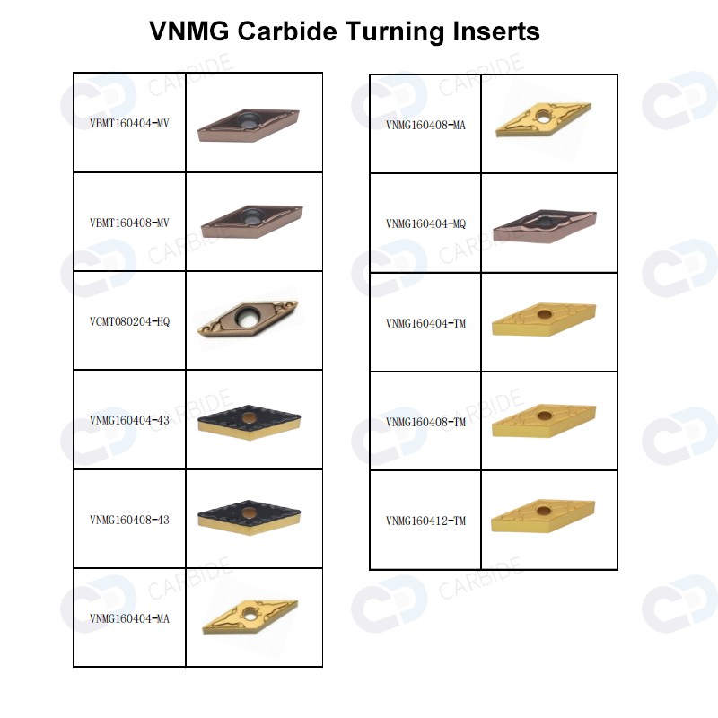 VNMG160404-MA VNMG160408-MA lathe insert carbide turning inserts cnc cutting inserts for steel machining 