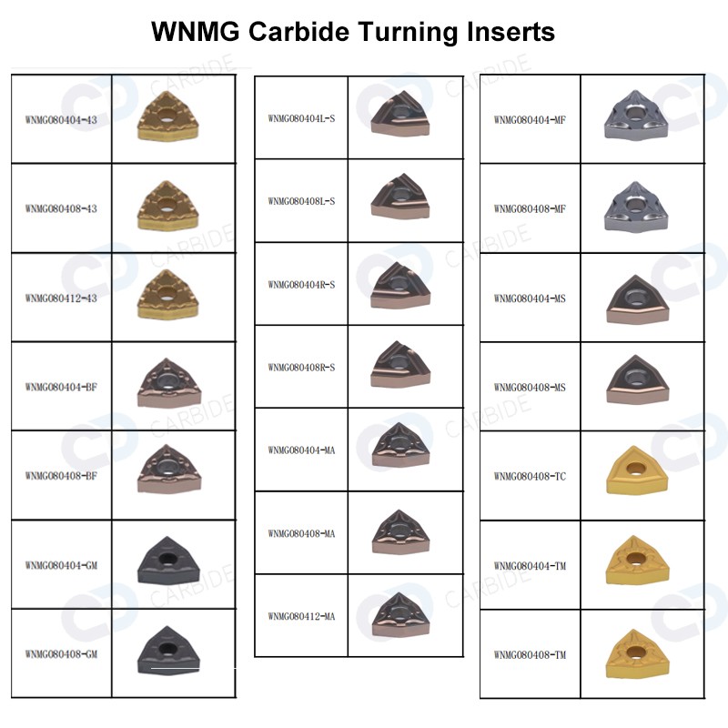 WNMG Carbide Cutting Inserts WNMG080404-TM WNMG080408-TM CNC Lathe Turning Inserts for Steel General machining