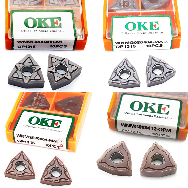 OKE Carbide Inserts WNMG080408-MF WNMG080408-MA WNMG080404-MAL WNMG080412-OPM OKE CNC Turning Inserts 