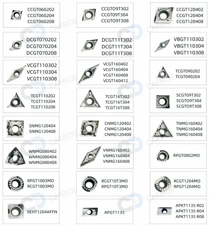 VCGT160408-AK CNC Carbide Turning Inserts Manufacturer Turning Inserts Lathe Carbide Inserts for Aluminum 